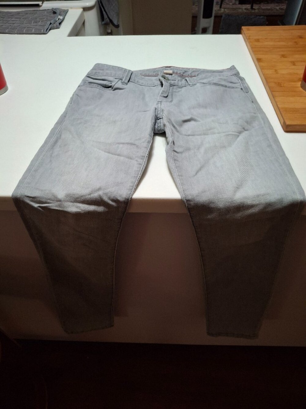 Washed Gray Womens Jeans